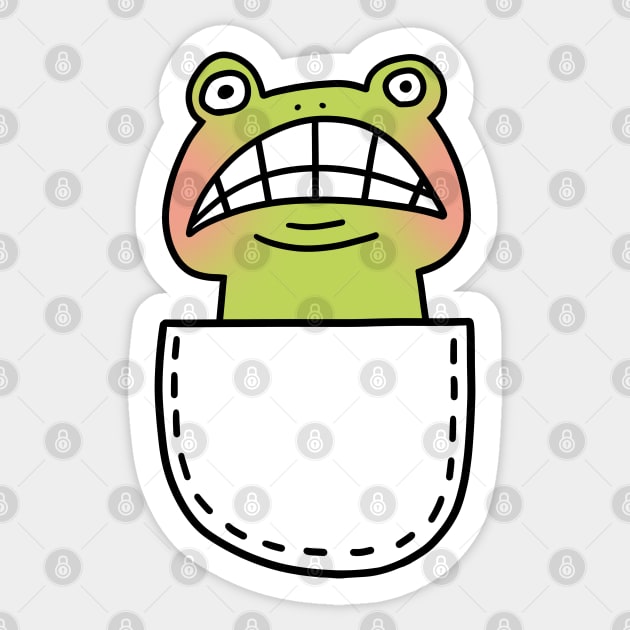 Weird frog with teeth Sticker by Nikamii